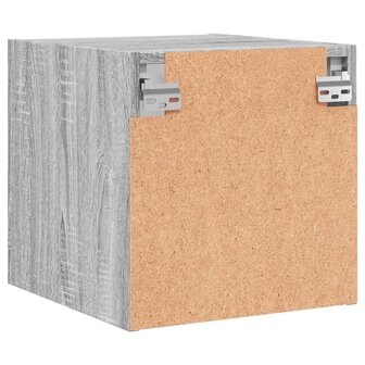 Nachtkastje met glazen deur 35x37x35 cm grijs sonoma eikenkleur 8