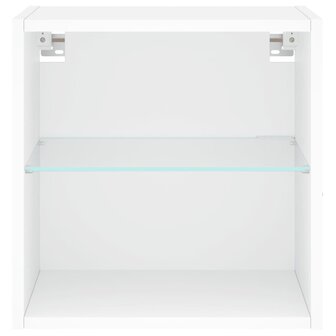 Nachtkastje met LED&amp;apos;s wandgemonteerd wit 7