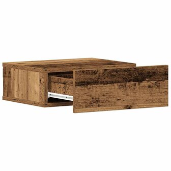 Nachtkastje zwevend 40x32x15 cm bewerkt hout oud houtkleurig 5