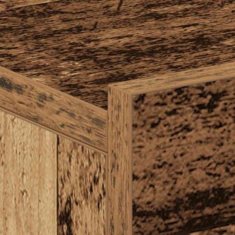Nachtkastje zwevend 40x32x15 cm bewerkt hout oud houtkleurig 9
