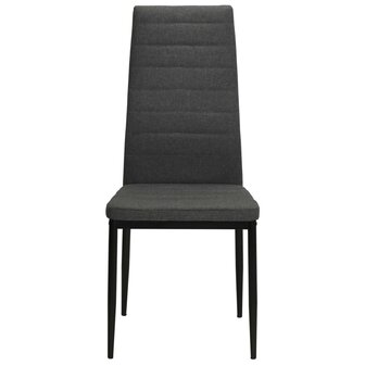 Eetkamerstoelen 2 st stof donkergrijs 3
