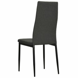 Eetkamerstoelen 2 st stof donkergrijs 5