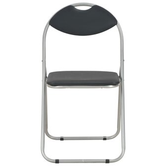 Eetkamerstoelen inklapbaar 2 st kunstleer zwart 3