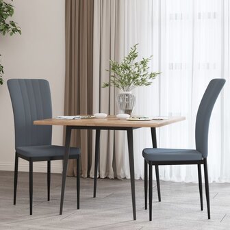 Eetkamerstoelen 2 st fluweel donkergrijs 1