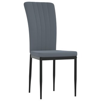 Eetkamerstoelen 2 st fluweel donkergrijs 3