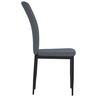 Eetkamerstoelen 2 st fluweel donkergrijs 5