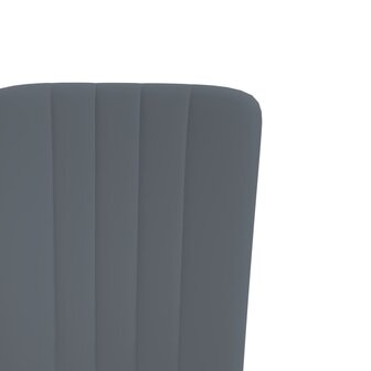 Eetkamerstoelen 2 st fluweel donkergrijs 7