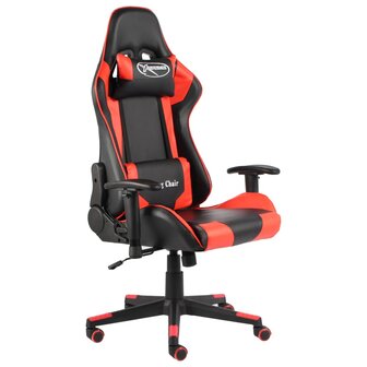 Gamestoel draaibaar PVC rood 1