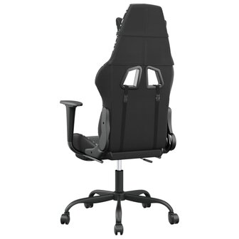 Gamestoel met voetensteun kunstleer zwart en camouflage 5