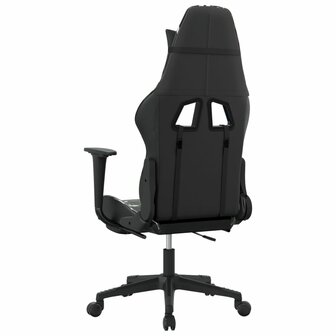 Gamestoel met voetensteun kunstleer zwart en camouflage 5