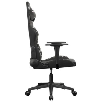Massage gamestoel kunstleer zwart en camouflage 4