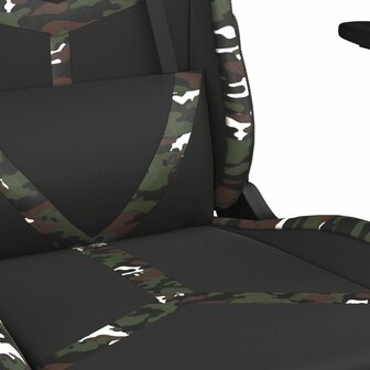 Massage gamestoel kunstleer zwart en camouflage 8