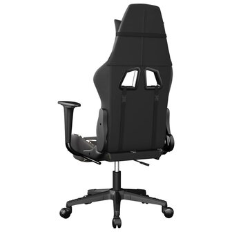 Massage gamestoel met voetensteun kunstleer zwart en camouflage 6