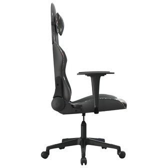 Massage gamestoel kunstleer zwart en camouflage 4