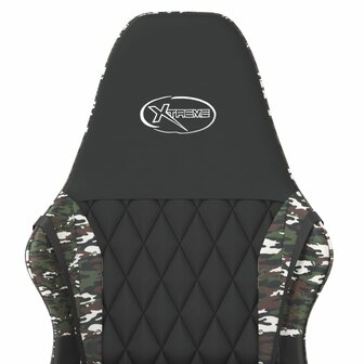 Massage gamestoel kunstleer zwart en camouflage 9