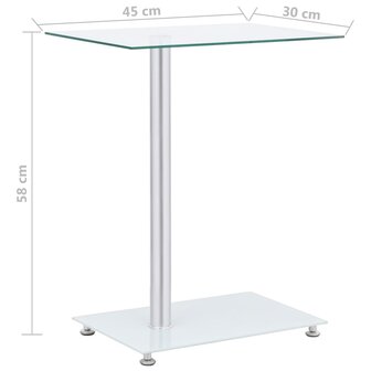 Bijzettafel U-vormig 45x30x58 cm gehard glas transparant 6