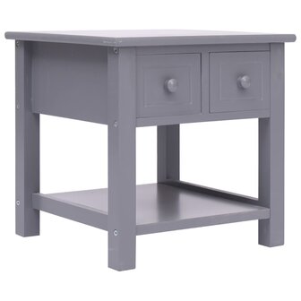Bijzettafel 40x40x40 cm paulowniahout grijs 1