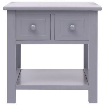 Bijzettafel 40x40x40 cm paulowniahout grijs 2