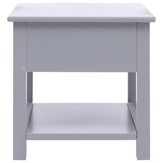 Bijzettafel 40x40x40 cm paulowniahout grijs 3