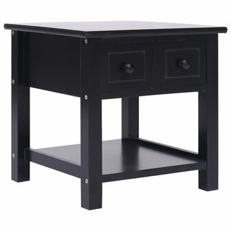 Bijzettafel 40x40x40 cm paulowniahout zwart 1