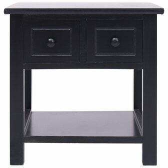 Bijzettafel 40x40x40 cm paulowniahout zwart 2