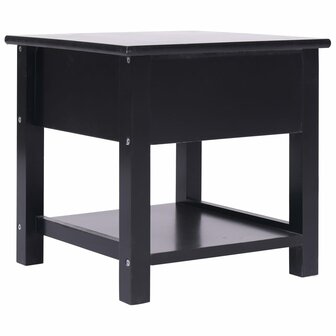 Bijzettafel 40x40x40 cm paulowniahout zwart 3
