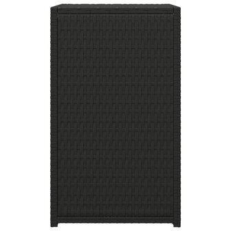Bijzettafel C-vormig 40x35x60 cm poly rattan zwart 3