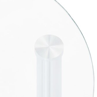 Bijzettafel 2-laags 38x38x50 cm gehard glas transparant zwart 6