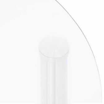 Bijzettafel 2-laags 38 cm gehard glas transparant 5
