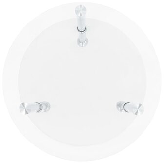 Bijzettafel 2-laags 38 cm gehard glas transparant 7