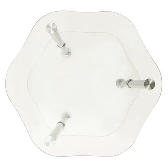 Bijzettafel 2-laags 38x38x50 cm gehard glas transparant 3