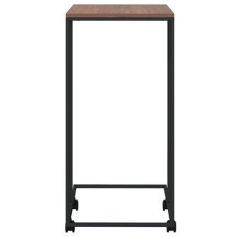 Bijzettafel met wieltjes 40x30x63,5 bewerkt hout zwart 4