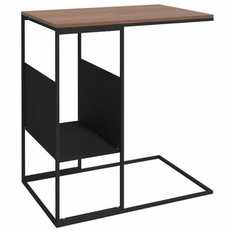 Bijzettafel 55x36x59,5 cm bewerkt hout zwart 2