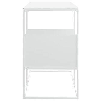 Bijzettafel 55x36x59,5 cm bewerkt hout wit 4