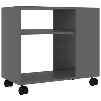 Bijzettafel 70x35x55 cm bewerkt hout grijs 2