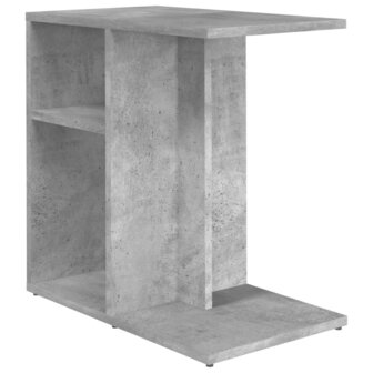 Bijzettafel 50x30x50 cm bewerkt hout betongrijs 2