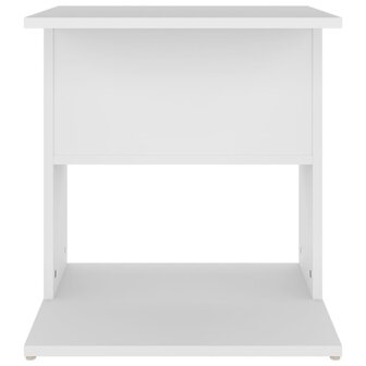Bijzettafel 45x45x48 cm bewerkt hout wit 4