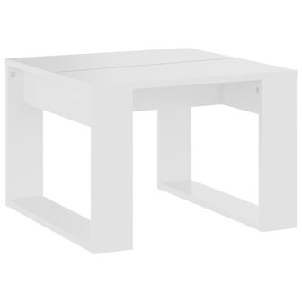 Bijzettafel 50x50x35 cm bewerkt hout wit 2