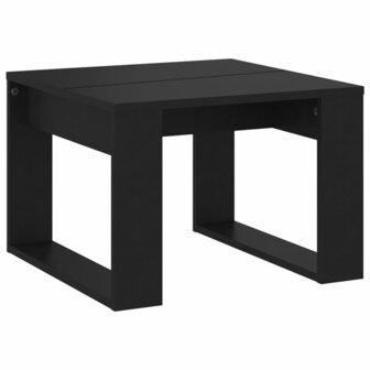 Bijzettafel 50x50x35 cm bewerkt hout zwart 2