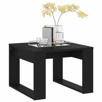 Bijzettafel 50x50x35 cm bewerkt hout zwart 4