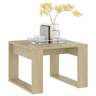 Bijzettafel 50x50x35 cm bewerkt hout sonoma eikenkleurig 4