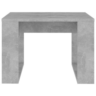 Bijzettafel 50x50x35 cm bewerkt hout betongrijs 5