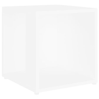 Bijzettafel 33x33x34,5 cm bewerkt hout wit 2