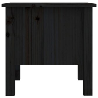 Bijzettafel 40x40x39 cm massief grenenhout zwart 8