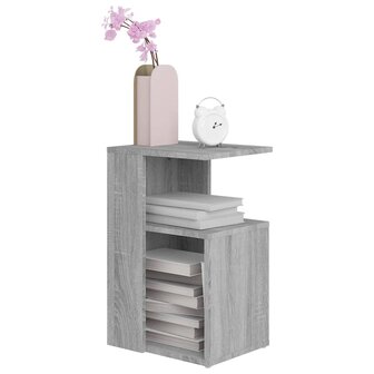 Bijzettafel 36x30x56 cm bewerkt hout grijs sonoma eikenkleurig 5