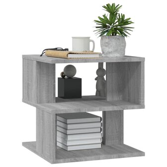Bijzettafel 40x40x40 cm bewerkt hout grijs sonoma eikenkleurig 5