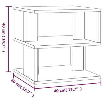 Bijzettafel 40x40x40 cm bewerkt hout grijs sonoma eikenkleurig 7