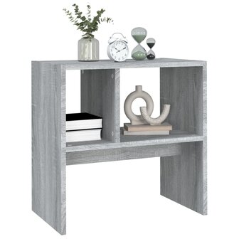 Bijzettafel 50x30x50 cm bewerkt hout grijs sonoma eikenkleurig 5