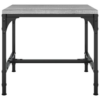 Bijzettafel 40x40x35 cm bewerkt hout grijs sonoma eikenkleurig 4