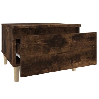 Bijzettafel 50x46x35 cm bewerkt hout gerookt eikenkleurig 7